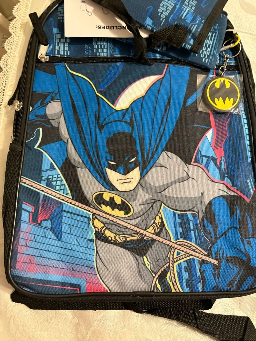 Bioworld Blue Batman Kids Backpack Set